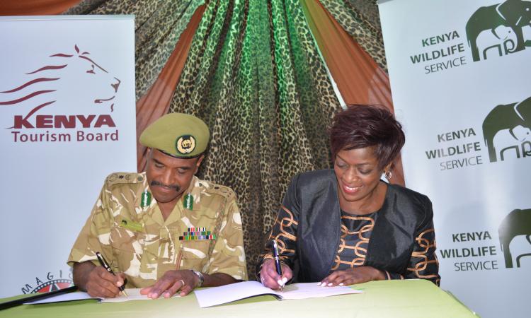 KENYA WILDLIFE SERVICE AND KENYA TOURISM BOARD SIGN MOU